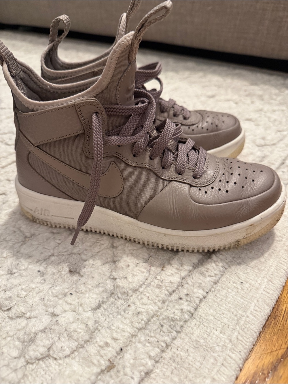 Nike High Top Sneakers - Taupe Brown